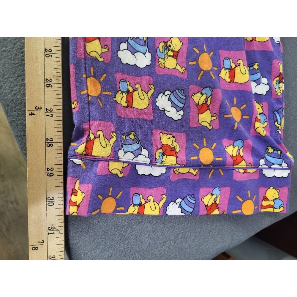 Disney Store Winnie the Pooh Women's Pajama Pants purple all over print Small - Picture 7 of 7